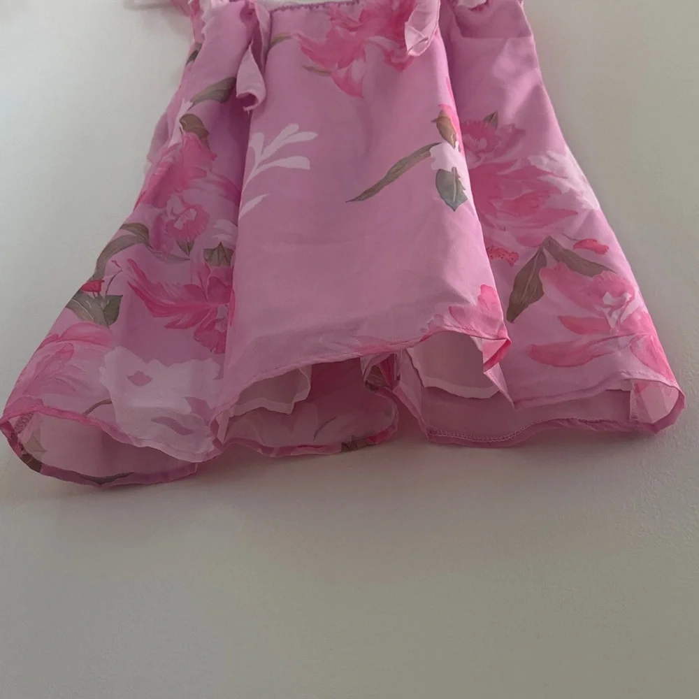 Pink Floral Ruffle Strap Top - Picture 13 of 16